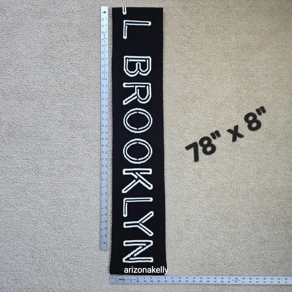 RARE kate spade NO SLEEP TILL BROOKLYN Wool Knit Scarf Beastie Boys Collectible